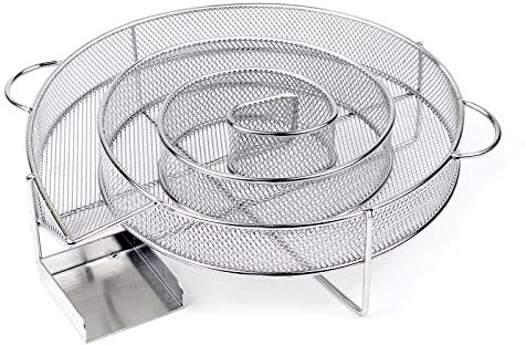 WilTec Générateur Fumée Froide Ø16cm Acier Fin Serpentin Fumoir Fumaison Accessoires BBQ Smoker Viande Légumes Poisson Saumon