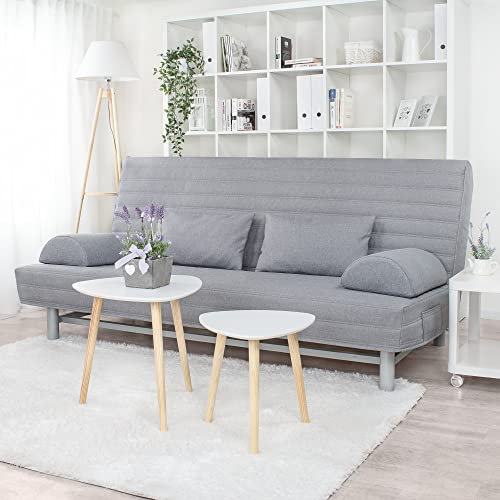 Dagra Gesteppter Bezug für Beddinge 3-er Bettsofa Streifen (Gray L32)