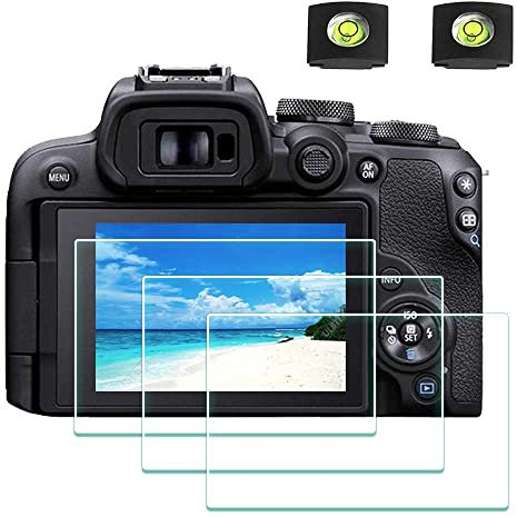ULBTER Displayschutzfolie Schutzfolie für Canon EOS R10 EOSR10 Kamera & Blitzschuh-Abdeckung LCD Gehärtetes Glas Kratzfest -3+2 Stück