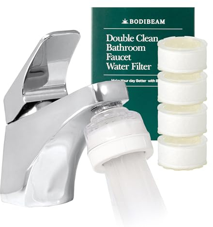 [6 Months Set] Water Filter for Sink Faucet and Replacement Set, Sink Water Filter, Vitamin C Gel, NSF Certified - Removes Impurities, Chlorine and Rust - Skin Hydration, Made in Korea