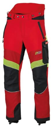 PSS Schnittschutzhose X-Treme Breeze Rot/Gelb Größe 62