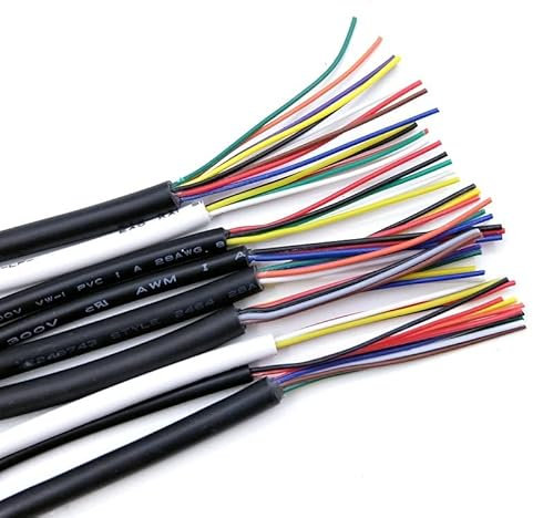 SLOYCA Câble électronique 5M, 6 Cores, 28 AWG, Black