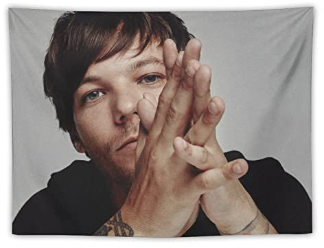 QINGRONG Louis Tomlinson UK Sänger Hot Poster Wandteppich Schriftrolle Polyester Tapisserie Kunst Malerei Bild Schlafzimmer Dekor Home 76,2 x 101,6 cm