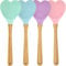 Kichvoe 4-Piece Silicone Heart-Shaped Mixing Spoons, Non-Stick Cooking Spatula, Pan Lifter, Kitchen Aid for Home Kitchen Cooking