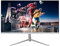 AAGAZA Monitor da Gioco HD da 24 Display Commerciale/Ufficio, 2 ms, Bianco /136 (Color : Straight Screen White 2k/144hz Dual-Mode, Size : 24 inch)