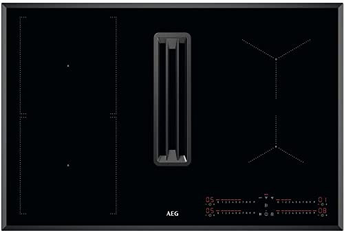 AEG 83cm 4 Zone Venting Induction Hob With Double Bridge Zones - Duct Out Only - Black