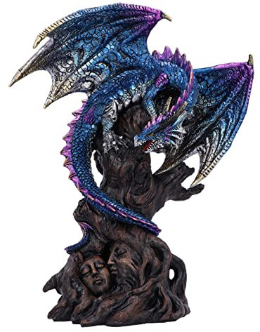 Nemesis Now Ealdwoode Figur 27,5 cm, Kunstharz, Drachen-Skulptur, Gothic-Fantasie-Merchandise, aus feinstem Kunstharz, handbemalt