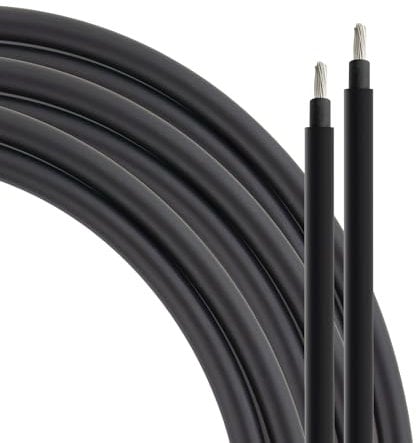 SeKi Cavo solare 4 mm² 5 metri H1Z2Z2-K nero cavo PV per pannelli solari; fino a 1500 V; flessibile, doppio isolamento, cavo in rame puro; anello