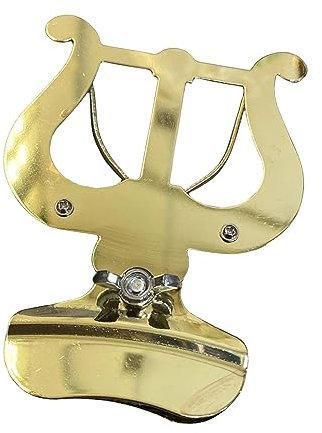 Dickly Notenhalter für Notenblätter, Klarinetten-Leier, vielseitiger leichter Posaunen-Notenclip aus Metall, Leier für die Bühne