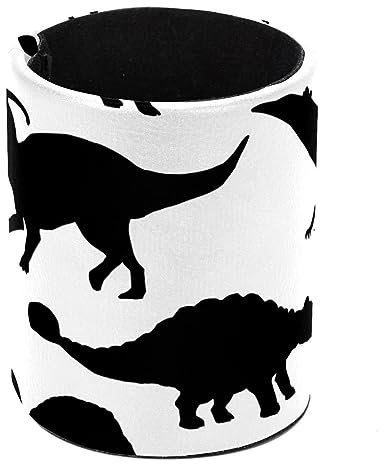 Eslifey Stiftehalter, runder Stifthalter für Schreibtisch, Dinosaurier und Jurassic Dino Monsters Silhouette Stifteköcher Stiftebecher Make-up Pinsel Halter Ständer Display Schreibtisch Schreibwaren