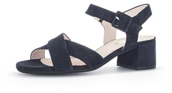 Gabor Damen Riemchensandalen, Frauen Sandalen,Moderate Mehrweite (G),Sandaletten,Sommersandalen,Absatz,Dark-Blue (LDS),38.5 EU / 5.5 UK