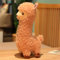 Herfair Alpaka Kuscheltier, Alpaka Plüschtier Plushies Weiches Lammfellwolle Stofftier Lama Kissen Geschenk für Kinder Mädchen Jungen (Braun,43cm)