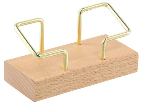 Fodlon Porte Cartes de Visite en Bois, Porte-cartes de visite en bois de noyer, rangement pour cartes de visite, Porte-Cartes de Visite de Bureau, pour bureau magasin stand d'exposition