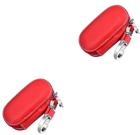 TENDYCOCO Cat Phone Charm 2pcs Hanging Waist Key Pouch Leather Car Key Key Holder Business Hanging Bag Men and Women Oil Drip Pan