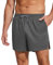 Weardear Herren Sport Shorts Leicht Laufshorts Kurze Running Sporthose Fitness Training Mit Handytaschen und Elastischem Bund Tennis Fußballhose Dunkelgrau XXL