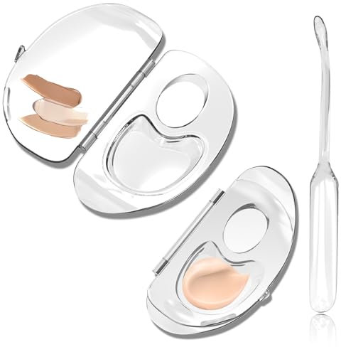 Simpeak 3 in 1 Tavolozza Make Up, Tavolozza per Il Trucco con Spatola, Professionale Ovale Palette Fondotinta per Fondotinta per Sfumare Le Ciglia Dell'Ombretto per Nail Art