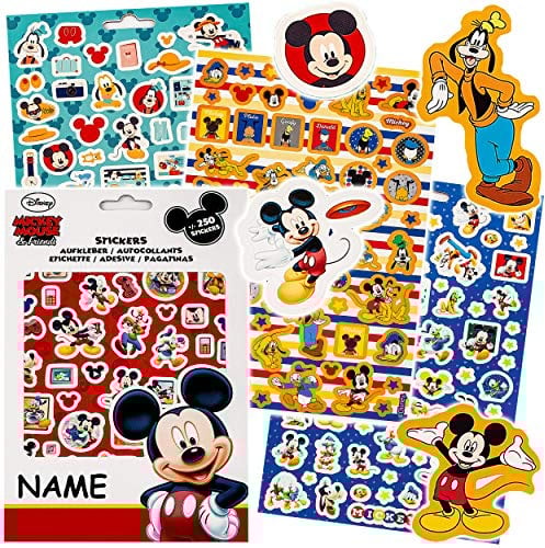 alles-meine.de GmbH über 250 TLG. XL Set - Aufkleber/Sticker - - Mickey Mouse - inkl. Name - selbstklebend - Stickerblock - für Mädchen & Jungen - Stickerset Kinder - z.B. fü..