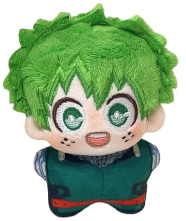 Lzrong Anime MHA Midoriya Izuku Plush Figure Mini Plush Doll Beliebte Anime Charakter Niedlich Plüschpuppe PlüschKissen Dekoration Geschenk für Fans 12CM