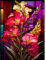 LWZAYS Flowers Paint by Numbers for Adults, Stained Glass Painting by Numbers for Adults,DIY Painting Art Kits for Adults,Paint Kit for Home Wall Decor Gift(12X16 Inch)