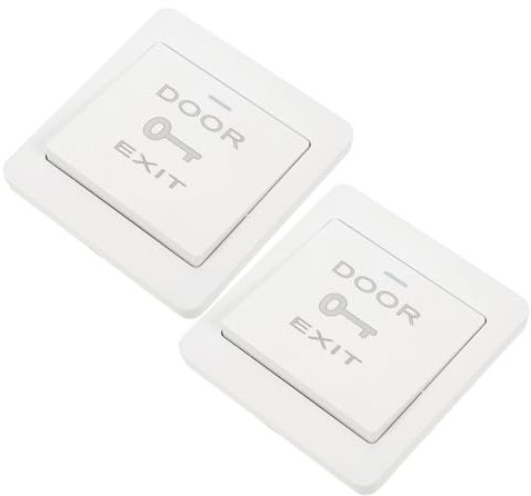 Anneome Exit Button Door Access Control System Ring Doorbell Cover Plate Push to Exit Button Wall Plate for Door Access