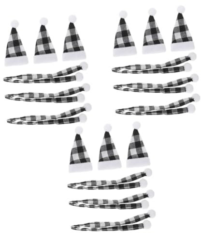 IMIKEYA 9 Sets Weihnachts Weinflaschen Dekoration Wein Krippen Weinflaschen Abdeckung Mini Weihnachtsmütze Becher Flaschen Abdeckung Weihnachten Heimdekoration