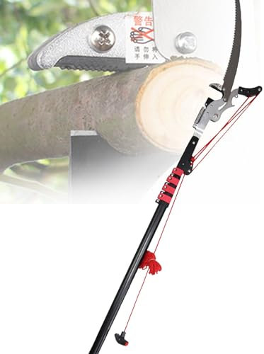 Teleskop Astsäge 2in1 Nylon Seilzug Astsäge Baumschere,Teleskop Astschere mit Seilzug,Garten Baumstangen-säge,Teleskopschere Baumschere Landschaftsbau(5.4M (18FT))
