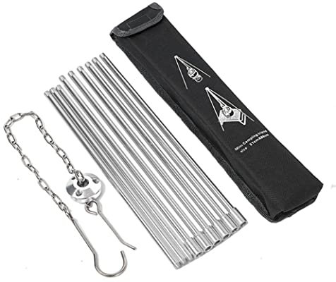 Jeorywoet Camping Tripod Campfire Cooking Dutch Oven Tripod Folding Grill Stand Tripod Aluminium Alloy Stove Tripod for Dutch Ovens, Coffee Pots, Tea Pots, Silver campfire tripod