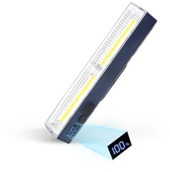 LETOUR Arbeitsleuchte LED Akku 114 LEDs Arbeitsleuchte mit 2500mAh LED Werkstattlampe Arbeitslampe LED Werkstatt Magnet für Notlicht Stromausfall Werkstatt Beleuchtung