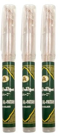 IDOBY Miswak Zahnbürste, 3er Pack Zahnputzholz, Traditionelle Zahnbürste 100% Natürliche Siwak Stück, Miswak Wurzel, Reinigend und Aufhellend, Umweltfreundlich & Nachhaltig