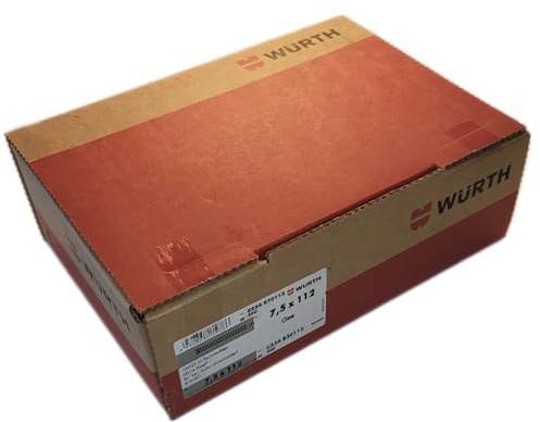 Würth Abstandsmontageschraube Amo® III 7,5 Typ 2 Zylinderkopf 8,0mm 200 Stück Länge: 112 mm: Gewindedurchmesser: 7,5 mm; Stahl; RW30 / Fensterrahmenschraube (0234830112)