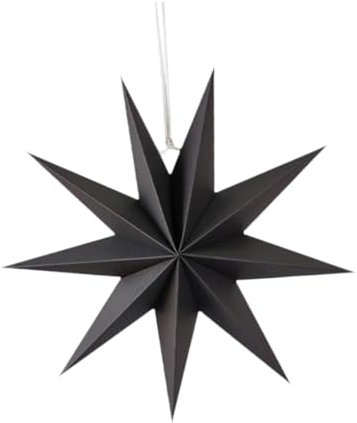 rockible 3D Papierstern, Hängende Dekoration, Weihnachtsdekoration, Basteln, Kreativ, Hängendes Ornament, Hängender Stern, Schwarz