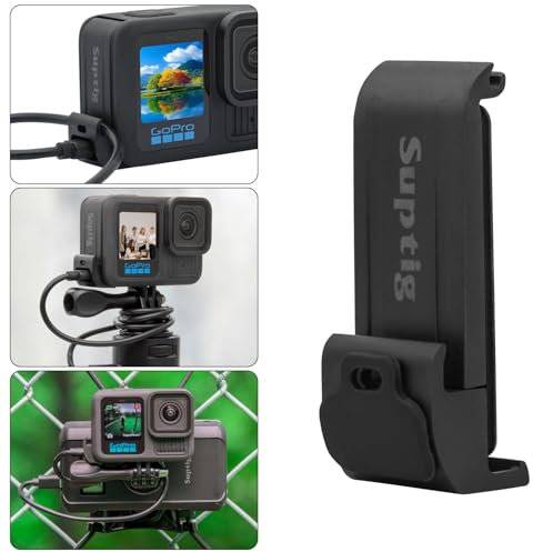 Suptig Upgraded Battery Door Cover, Replacement Side Door for GoPro Hero 13 Hero 12 Hero 11 Hero 10 Hero 9, Water Snow Resistant IPX 6 Waterproof.