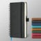 IN-LUXPRO Kalender 2025 2026 Wochenplaner,A6(16.6 x 9.7cm),18-Monate Buchkalender (Jul.2025-Dez.2026) Ringbuch mit Softcover,wochenkalender mit selbstklebendem Stifthalter,Schwarz.