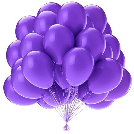 Luftballons Lila 50 Stück,10 Zoll/25cm Geburtstagsdeko Lila Ballons,Lila Luftballons für Tischdeko,Geburtstag und Hochzeit,Lila Ballon Girlande