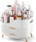 lurcns Makeup Organiser with Drawers Skincare Organizers for Vanity Storage Box with Handle Large Cosmetic Display case for Dresser Bathroom Countertop(White)
