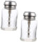 Outanaya 2Pièces Bouteilles Verre de Distributeur à Pression Lot de Contenants Pratiques pour Cosmétiques Design Transparent et Élégant