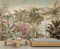 Vintage Forest Murals, Tropical Botanical Garden Wall Mural Wallpaper, Tree Flowers Wallpaper for Living Room Bedroom Decor 390x260cm Retro Rural Pastoral Artwork Background (Not Self-Adhesive)