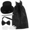COSMEVIVI 1 juego Conjunto de Accesorios de Detective Disfraz Sombrero y Pajarita Cosplay Fiestas y Halloween Juguete Roles Desempeños y Celebraciones Temáticas