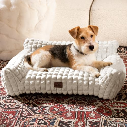 blunique Cat Couch Bed with Fluffy Faux Rabbit Fur for Indoor Cats, 30 Inch