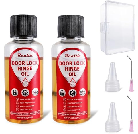 Realth Feinmechaniköl/Nähmaschinenöl 30ml 2 Stück mit Präzisionsdüse | Universalöl, Fettfreies Schmiermittel, für Türen Fenster Schlüssellöcher Schlösser Ketten Komponenten