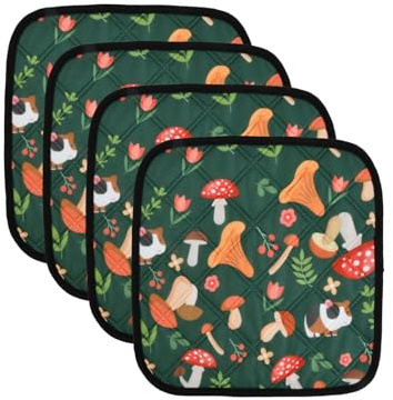 Wiederverwendbare PIPI Pads, 4 Stück wasserdichte & Schnell Saugfähige Puppy Pads für Meerschweinchen Kaninchen Hamster, Welpen Unterlagen Waschbar Kleintiermatten für Käfig, Boden, Sofa (30 x 30 cm)