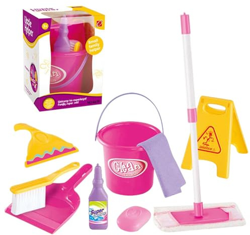 Besen und Reinigungsset für Kinder – Spielzeug Pretend Play | Staubsauger für Kinder | und Set, Rollenspiel-Set für Mädchen und Kinder ab 3 Jahren