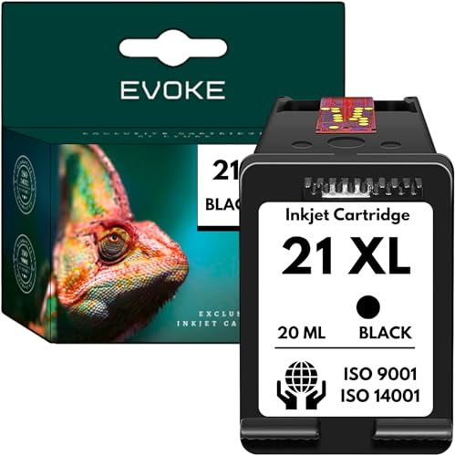 EVOKE 21 XL Tinte kompatibel zu HP 1410 1415 D1560 F4180 F2180 F2280 1415 1410 Schwarz (Black) 790 Seiten 20 ml