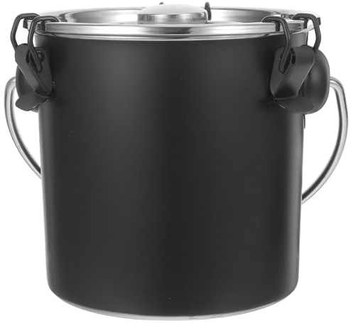 Adorainbow Edelstahl Luftdichte Kohlebehälter für Grill mit Sicherer Feuerlöschung Vielseitiger Vorratsdose für Küche BBQ Lagerung von Reis Mehl Tee und Kaffee Tragbarer Haushaltseimer