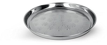 Metaltex Edelstahl Serviertablett - 32cm Durchmesser, bruchsicher, langlebig, Silber