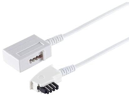 S-Conn TAE-Verlängerung TAE-F St/Bu 4-adrig 3m weiß