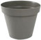 EDA - Pot de Fleur Rond Toscane Ø 30 cm - Volume 10 L - Ø 29,5 x H.24 cm - Taupe