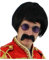 60S ROCK SERGEANT SET BLACK SHORT WIG + COLOURED ROUND GLASSES + BLACK MOUSTACHE CELEBRITY FANCY DRESS ACCESSORY KIT 60S POP SERGEANT