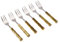 Rivadossi Bamboo Verde Oliva - Set di Forchettine da Dolce, 6 Pezzi - 100% Made in Italy, Artigianalità e Design - Acciaio Inox 18/10