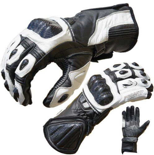 PROANTI Motorradhandschuhe Pro Racing Motorrad Leder Handschuhe Größen: M-XL